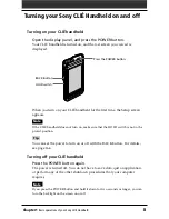 Preview for 8 page of Sony CLIE PEG-NR70U, CLIE PEG-NR70 Operating Instructions Manual