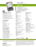 Sony CLIE PEG-SJ20 Brochure preview