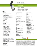 Preview for 1 page of Sony CLIE PEG-SJ22 Specifications