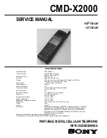 Предварительный просмотр 1 страницы Sony CMD-X2000 Service Manual