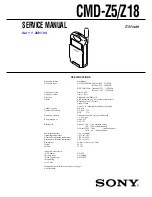 Sony CMD-Z18 Service Manual предпросмотр