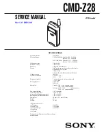 Sony CMD-Z28 Service Manual preview