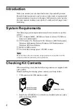 Preview for 4 page of Sony CMR-PC2 USB Operating Instructions Manual