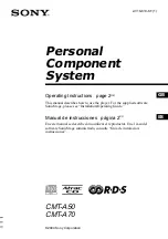 Sony CMT-A70 - Personal Component System Operating Instructions Manual preview