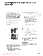 Предварительный просмотр 29 страницы Sony CMT-BT80W Operating Instructions Manual