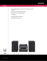 Preview for 1 page of Sony CMT-BX1 Marketing Specifications