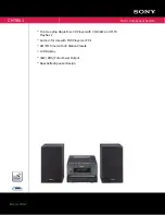 Sony CMT-BX1 Marketing Specifications предпросмотр