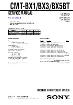 Preview for 1 page of Sony CMT-BX1 Service Manual