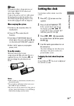 Preview for 11 page of Sony CMT-BX3R Operating Instructions Manual