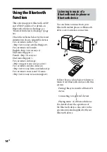Preview for 14 page of Sony cmt-bx50bt Operating Instructions Manual