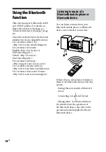 Предварительный просмотр 14 страницы Sony cmt-bx50bt Operating Instructions Manual