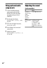 Preview for 20 page of Sony cmt-bx50bt Operating Instructions Manual