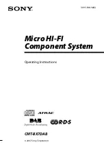 Предварительный просмотр 1 страницы Sony CMT-BX7DAB Operating Instructions Manual