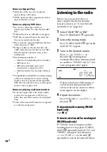 Preview for 14 page of Sony CMT-BX7DAB Operating Instructions Manual