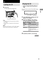 Предварительный просмотр 9 страницы Sony CMT-C7NT Operating Instructions Manual