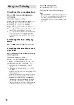 Preview for 12 page of Sony CMT-C7NT Operating Instructions Manual