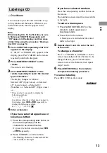 Preview for 13 page of Sony CMT-C7NT Operating Instructions Manual