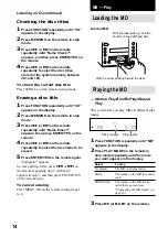 Preview for 14 page of Sony CMT-C7NT Operating Instructions Manual