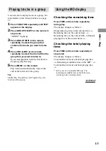 Preview for 17 page of Sony CMT-C7NT Operating Instructions Manual