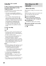 Preview for 20 page of Sony CMT-C7NT Operating Instructions Manual