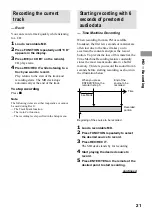 Предварительный просмотр 21 страницы Sony CMT-C7NT Operating Instructions Manual