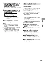 Preview for 39 page of Sony CMT-C7NT Operating Instructions Manual