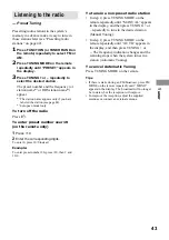 Preview for 43 page of Sony CMT-C7NT Operating Instructions Manual