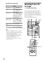 Предварительный просмотр 12 страницы Sony CMT-CP1 - Micro Hi Fi Component System Operating Instructions Manual