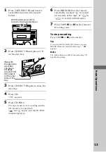 Preview for 13 page of Sony CMT-CP1 - Micro Hi Fi Component System Operating Instructions Manual
