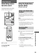 Предварительный просмотр 25 страницы Sony CMT-CP1 - Micro Hi Fi Component System Operating Instructions Manual