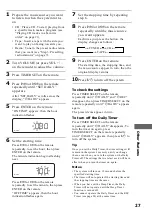 Предварительный просмотр 27 страницы Sony CMT-CP1 - Micro Hi Fi Component System Operating Instructions Manual