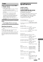 Preview for 33 page of Sony CMT-CP1 - Micro Hi Fi Component System Operating Instructions Manual