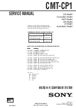 Sony CMT-CP1 - Micro Hi Fi Component System Service Manual preview