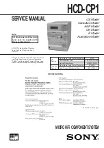 Предварительный просмотр 2 страницы Sony CMT-CP1 - Micro Hi Fi Component System Service Manual