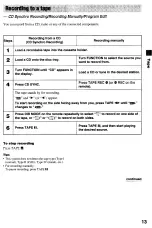 Preview for 13 page of Sony CMT-CP100 Operating Instructions Manual