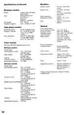 Preview for 22 page of Sony CMT-CP100 Operating Instructions Manual