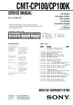 Preview for 1 page of Sony CMT-CP100 Service Manual