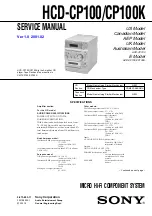 Preview for 3 page of Sony CMT-CP100 Service Manual