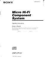 Preview for 1 page of Sony CMT-CP101 - Micro Hi Fi Component System Operating Instructions Manual