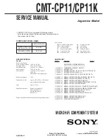 Sony CMT-CP11 Service Manual предпросмотр