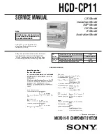 Preview for 2 page of Sony CMT-CP11 Service Manual
