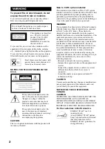 Preview for 2 page of Sony CMT-CP300 Operating Instructions Manual