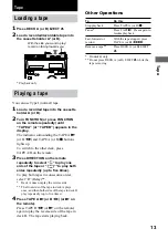 Preview for 13 page of Sony CMT-CP300 Operating Instructions Manual
