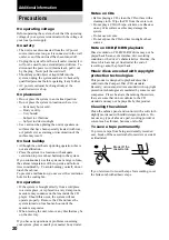 Preview for 20 page of Sony CMT-CP300 Operating Instructions Manual