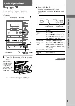 Предварительный просмотр 9 страницы Sony CMT-CP33MD - Micro Hi Fi Component System Operating Instructions Manual