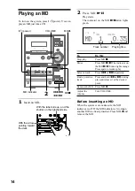 Предварительный просмотр 14 страницы Sony CMT-CP33MD - Micro Hi Fi Component System Operating Instructions Manual