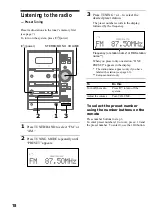 Предварительный просмотр 18 страницы Sony CMT-CP33MD - Micro Hi Fi Component System Operating Instructions Manual