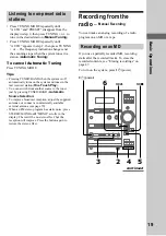 Предварительный просмотр 19 страницы Sony CMT-CP33MD - Micro Hi Fi Component System Operating Instructions Manual