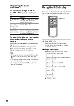 Preview for 30 page of Sony CMT-CP33MD - Micro Hi Fi Component System Operating Instructions Manual