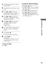 Предварительный просмотр 43 страницы Sony CMT-CP33MD - Micro Hi Fi Component System Operating Instructions Manual